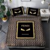 Dior Black Checked Brown 11 Duvet Cover Sheet Cover Pillow Cases Luxury Bedding Sets