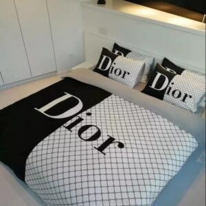 Dior Black-Grey Inspired Bedding Set