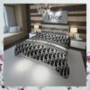 Dior Black White Quilt Bedding Set