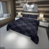 Dior Checked Blue Bedding Set