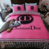 Dior Christian Dior Pink 1 Duvet Cover Sheet Cover Pillow Cases Luxury Bedding Sets