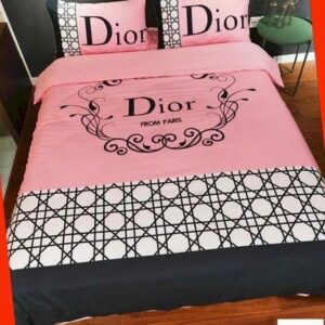 Dior Pink Cute Style Bedding Set