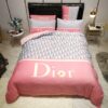 Dior Pink Flowers Bedding Set