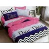 Dior Pink White Bedding Set