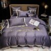 Dior Purple Luxury Brand Bedding Set