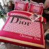 Dior Red Pink Bedding Set