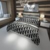 Dior White Black Bedding Set
