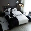 Dior White Black Bedding Set