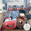 Disney Cars Lightning Mcqueen And Mater 3D Printed Duvet Cover Bedding Set-