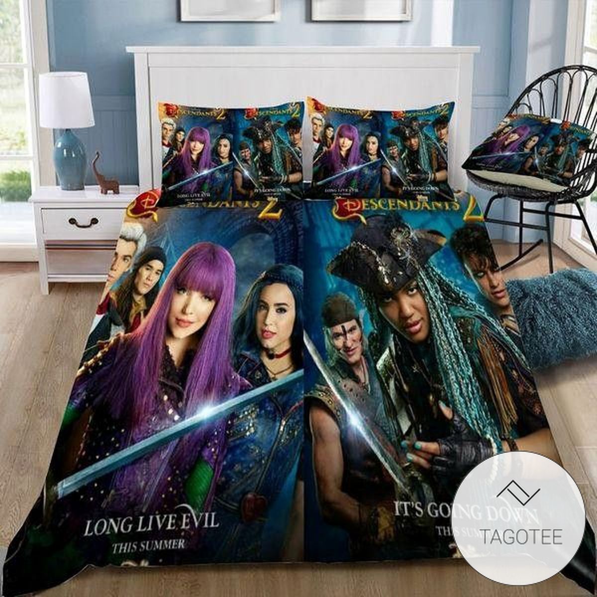 Disney Descendants 2 3D Poster Bedding Set (Duvet Cover & Pillow Cases)- Disney Descendants 2 3D Poster Bedding Set (Duvet Cover & Pillow Cases)-
