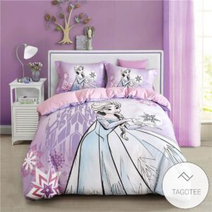 Disney Frozen Princess Elsa Bedding Set (Duvet Cover & Pillow Cases)-