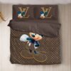 Disney Mickey Mouse Louis Vuitton Quilt Bedding Set