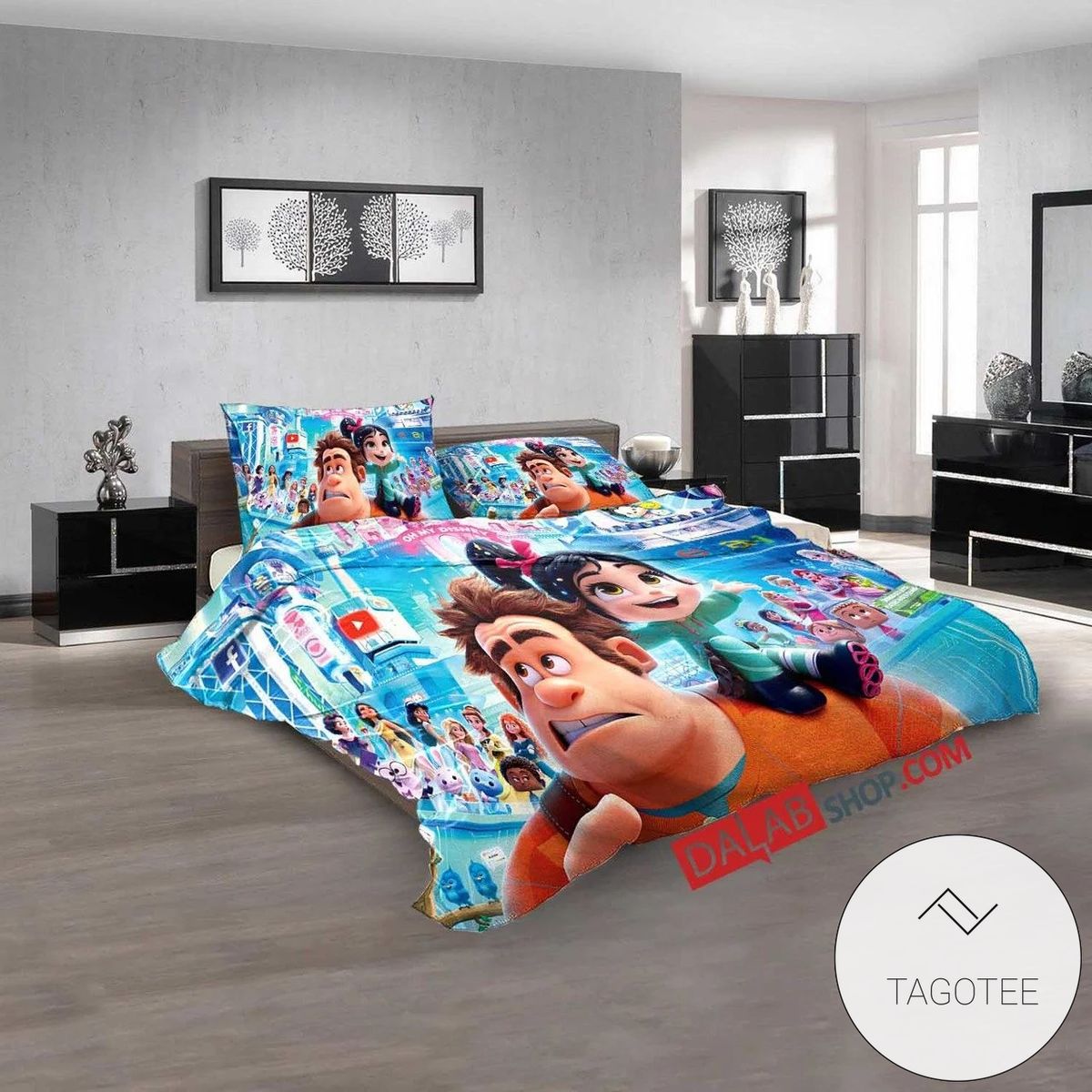 Disney Movies Ralph Breaks The Internet (2018) N 3D Duvet Cover Bedroom Sets Bedding Sets- Disney Movies Ralph Breaks The Internet (2018) N 3D Duvet Cover Bedroom Sets Bedding Sets-