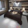Dog Gucci Brand Brown Pattern Quilt Bedding Set