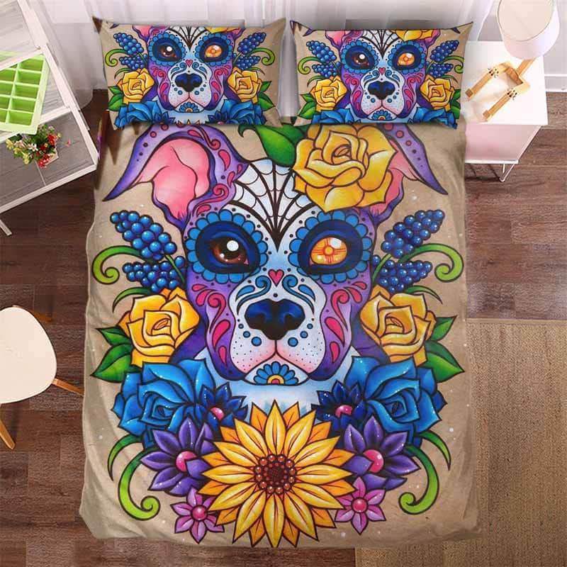 Dog Skull Duvet Cover and Pillowcase Set Bedding Set Dog Skull Duvet Cover and Pillowcase Set Bedding Set