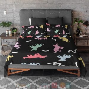 Dogs Lover Minimalistic Art Embossed Animal Bedding Set