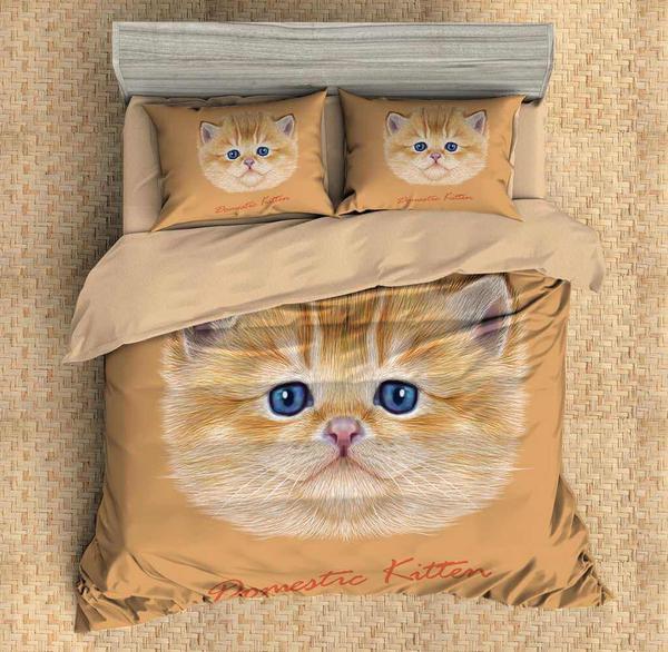 Domestic Kitten Duvet Cover and Pillowcase Set Bedding Set Domestic Kitten Duvet Cover and Pillowcase Set Bedding Set