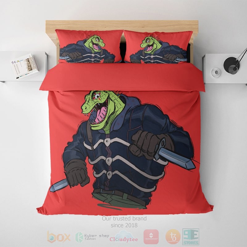 Dorohedoro Kaiman Alligator Head Demon Sketch Art Anime Bedding Set Dorohedoro Kaiman Alligator Head Demon Sketch Art Anime Bedding Set