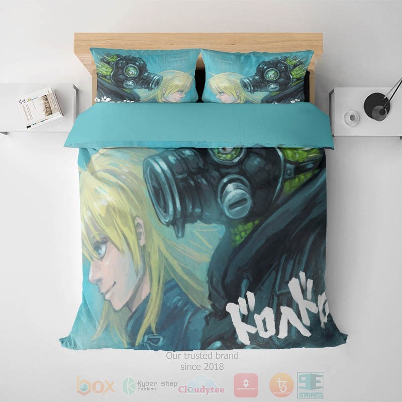Dorohedoro Kaiman Nikaido Power Couple Anime Bedding Set Dorohedoro Kaiman Nikaido Power Couple Anime Bedding Set