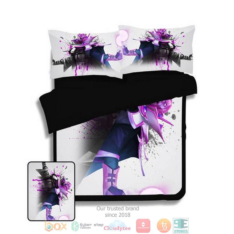 Dota White Purple Invoker Bedding Set Dota White Purple Invoker Bedding Set
