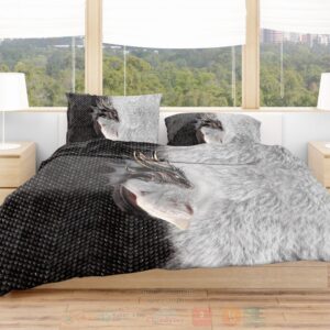 Dragon And Wolf Game Of Thrones Bedding Set