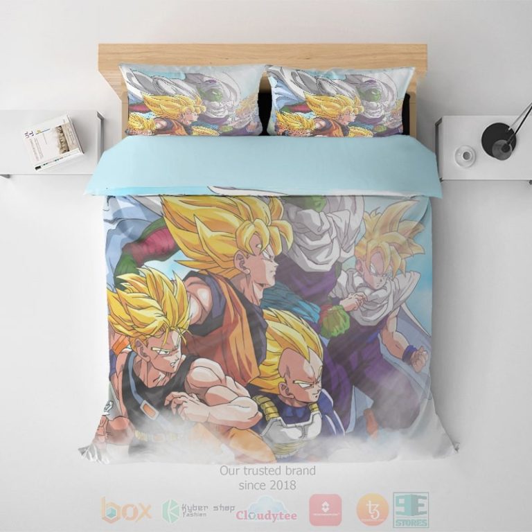 Dragon-Ball-Goku-Super-Saiyan-Team-Classic-Sky-Bedding-Set-1