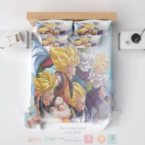 Dragon Ball Goku Super Saiyan Team Classic Sky Bedding Set