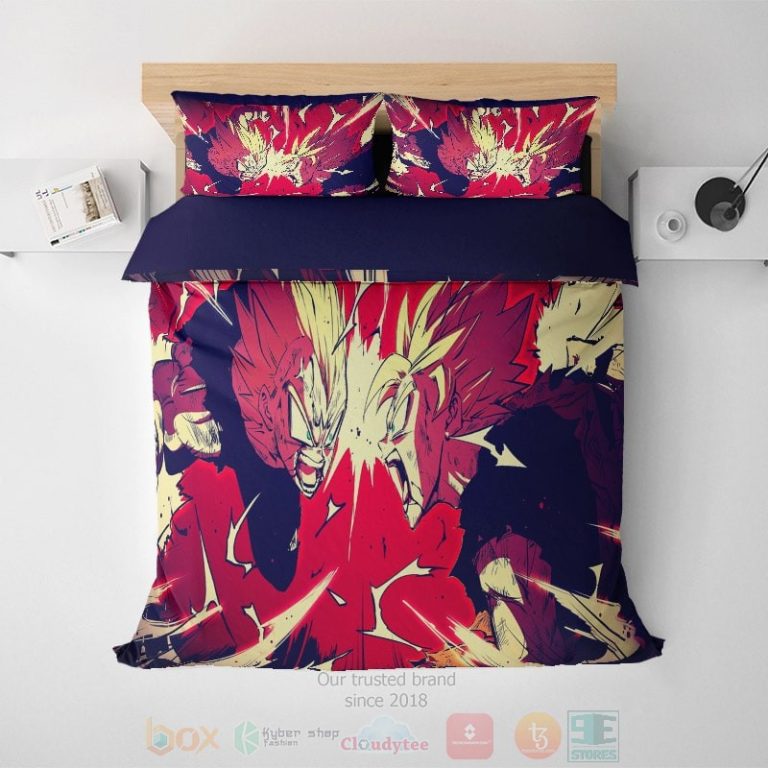 Dragon-Ball-Goku-Vegeta-Super-Saiyan-Fight-Bedding-Set-1