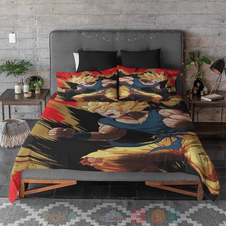 Dragon-Ball-Son-Goku-Super-Saiyan-Energy-Level-Up-Bedding-Set-2