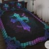 Dragonfly Cross Mandala Quilt Bedding Set