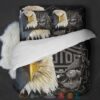 Eagle Black Quilt Bedding Set
