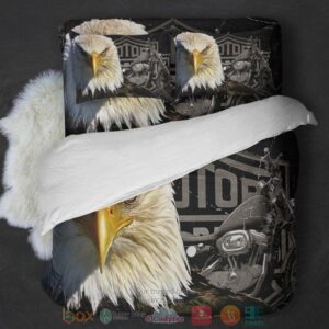 Eagle Black Quilt Bedding Set