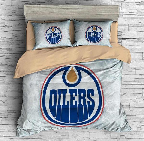 Edmonton Oilers Duvet Cover and Pillowcase Set Bedding Set Edmonton Oilers Duvet Cover and Pillowcase Set Bedding Set