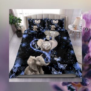 Elephant Butterflies Bedding Set
