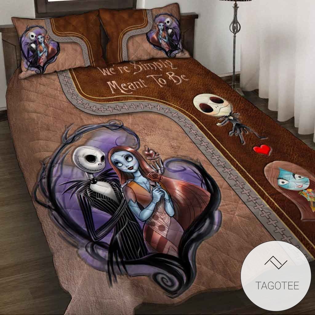 Ersonalized Jack Skellington We’Re Simply Meant To Be Quilt Bedding Set Ersonalized Jack Skellington We’Re Simply Meant To Be Quilt Bedding Set