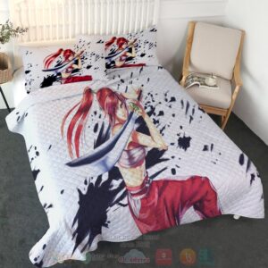 Erza Scarlet Katana Embossed Fairy Tail Bedding Set