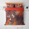 Fairy Tail Natsu Dragneel Color Embossed Fire Anime Bedding Set