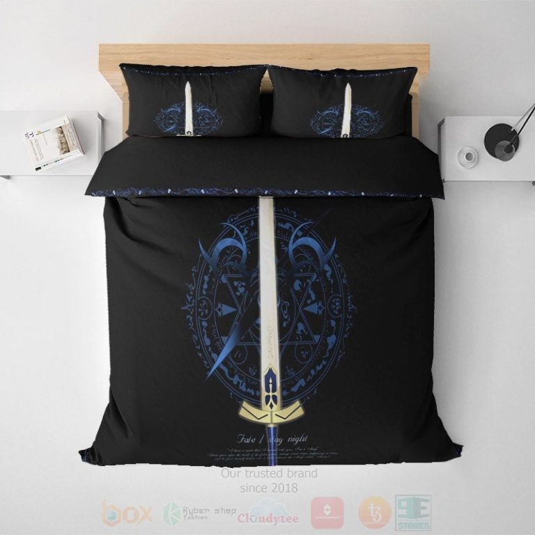 Fate-Series-Saber-Sword-Embossed-Dark-Brushed-Anime-Bedding-Set-1