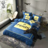 Fendi Blue Logo Classic All Over Print Bedding Set