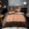 Fendi Roma Brown Quilt Bedding Set