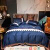 Fendi Roma Navy Quilt Bedding Set