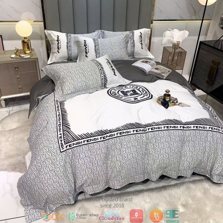 Fendi-White-Quilt-Bedding-Set-1