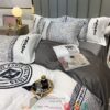 Fendi White Quilt Bedding Set
