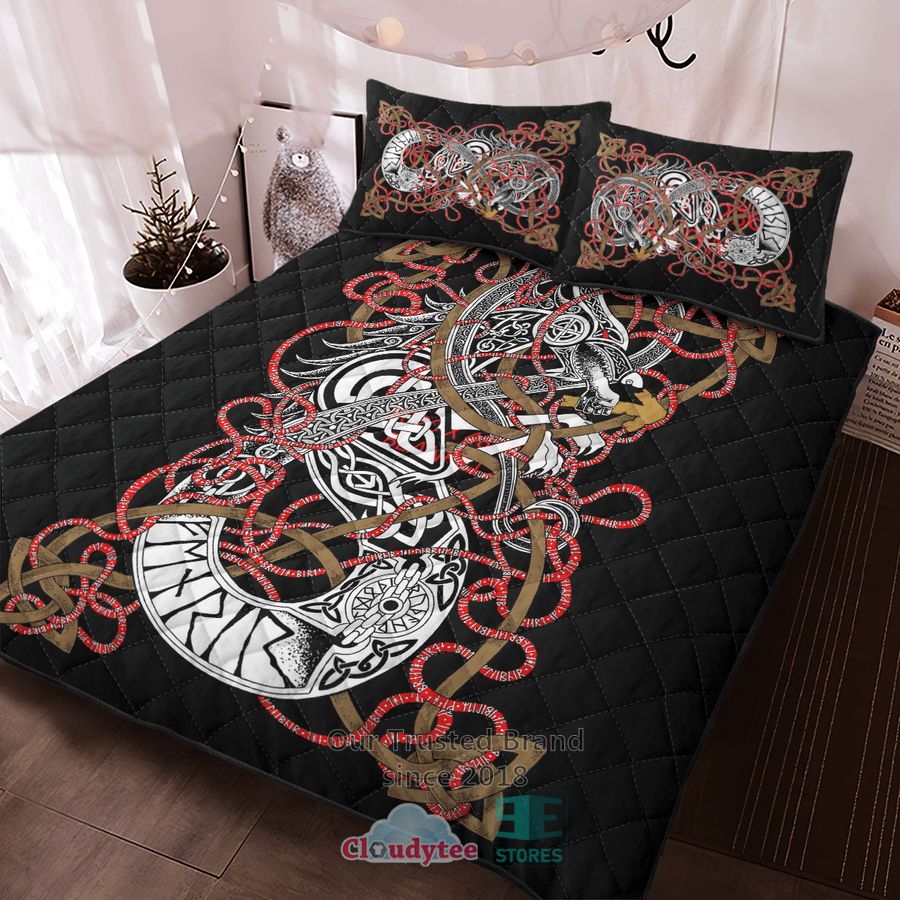 Fenrir Viking Black Quilt Bedding Set - Best picture ever