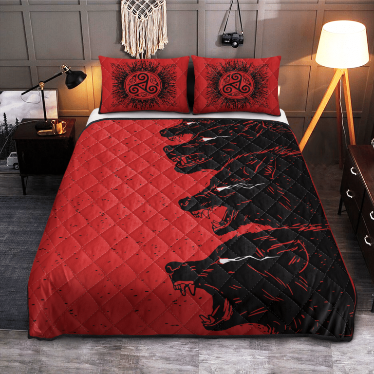 Fenrir-Viking-Black-Red-Quilt-Bedding-Set-1