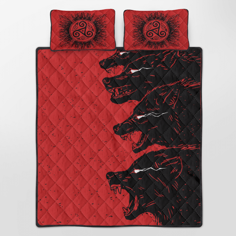 Fenrir-Viking-Black-Red-Quilt-Bedding-Set-2