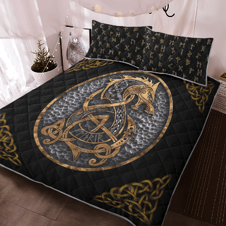 Fenrir Viking Quilt Bedding Set Fenrir Viking Quilt Bedding Set