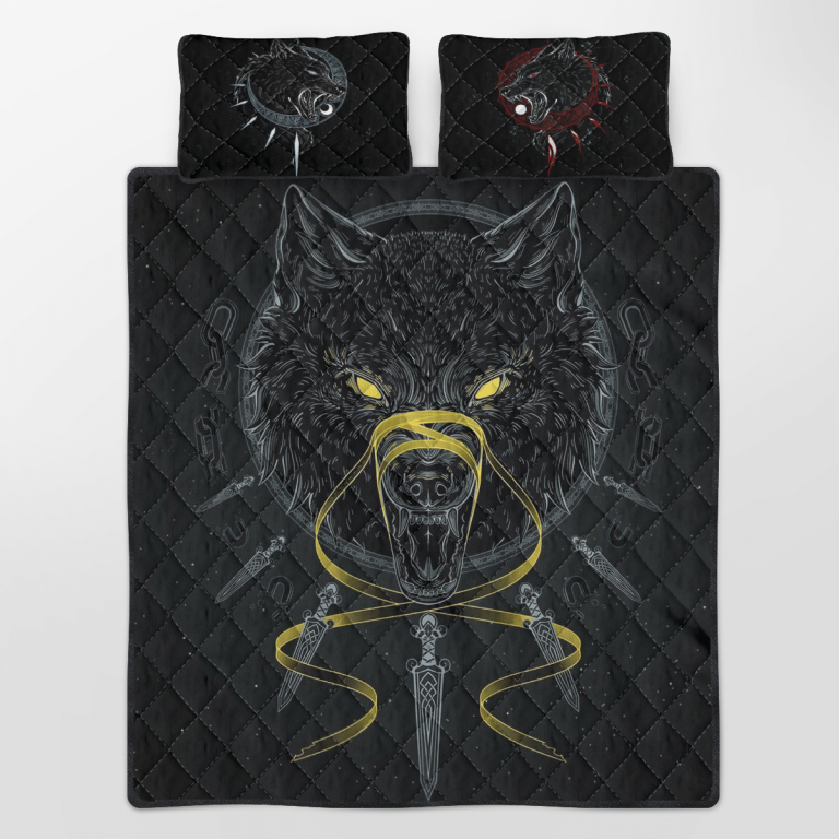 Fenrir-Viking-Sword-Black-Quilt-Bedding-Set-1
