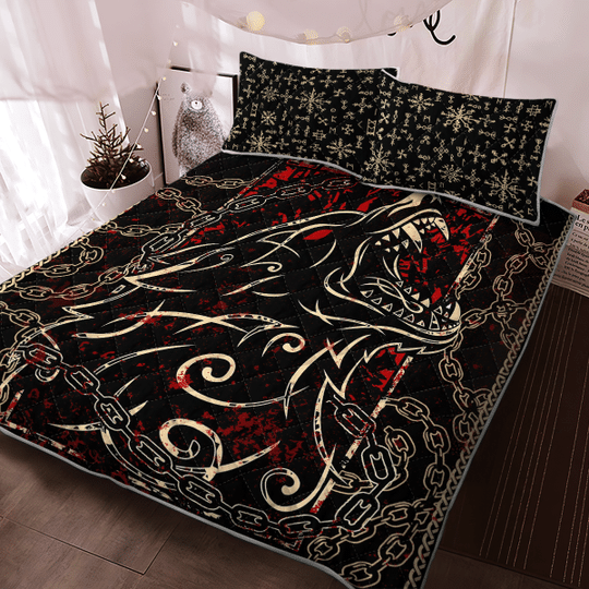 Fenrir-With-Chainz-Viking-Quilt-Bedding-Set-2
