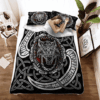 Fenrir Wolf With Norse Pattern Viking Quilt Bedding Set- Limited Edition